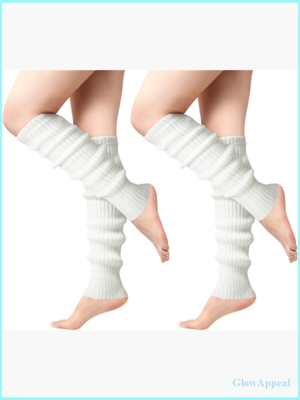 Ribbed Knit Leg Warmers - Long Socks for Party Sports